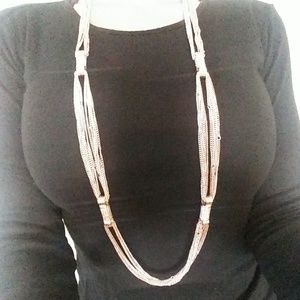 Brand New Gorgeous Rose Gold Long Necklace!